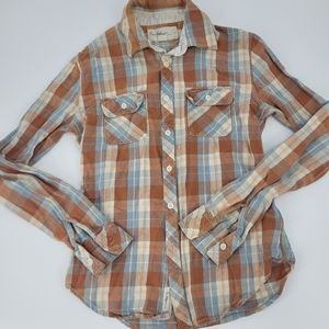 True Religion Plaid Button down Long Sleeve Shirt